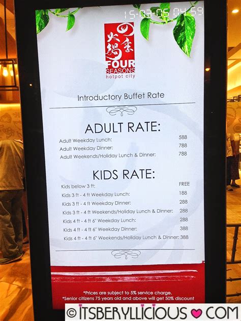 four seasons buffet cubao price list|Four Seasons Buffet & Hotpot Menu Prices Philippines 2024 [Updated.